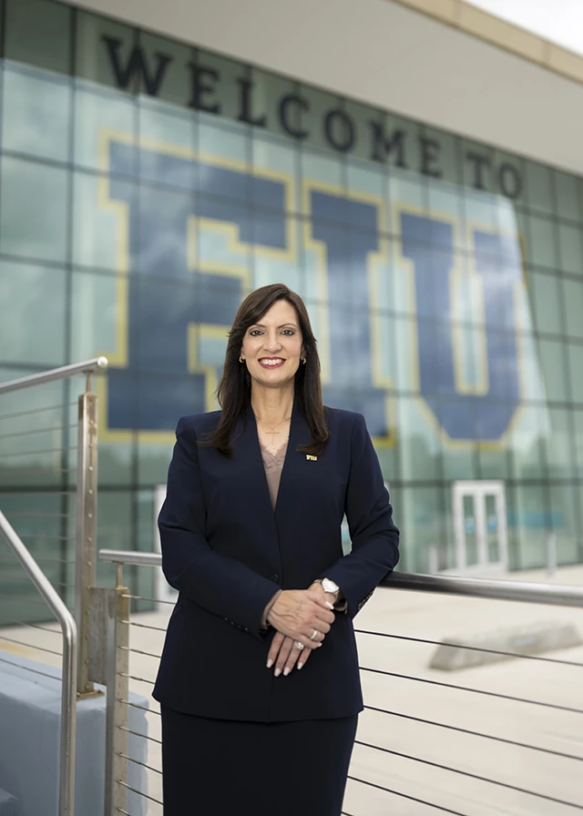 President Jeanette M. Nuñez in front of SASC