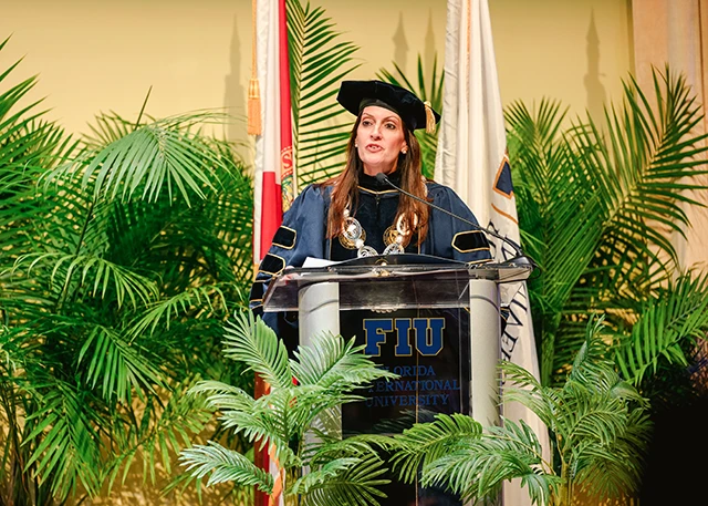 President Nuñez speaks at commencement