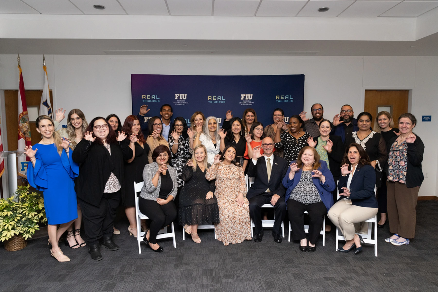 Presidential Leadership Cohort with their certificate of completion