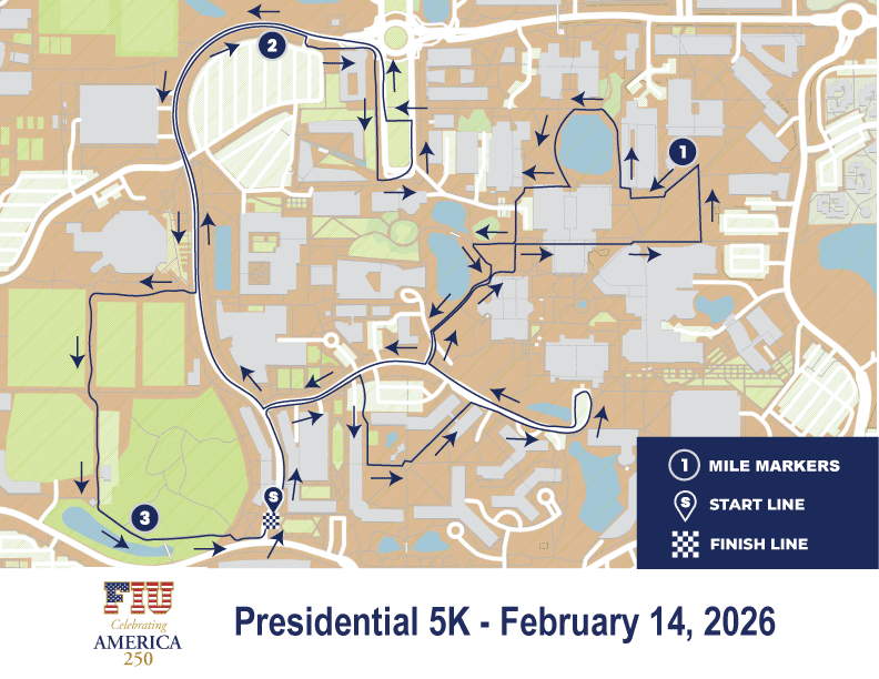 Presidential 5k Route Map